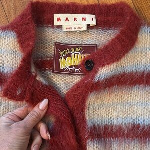 Marni mohair cropped cardigan! Like new size 36/xs super cute+warm! Made in 🇮🇹